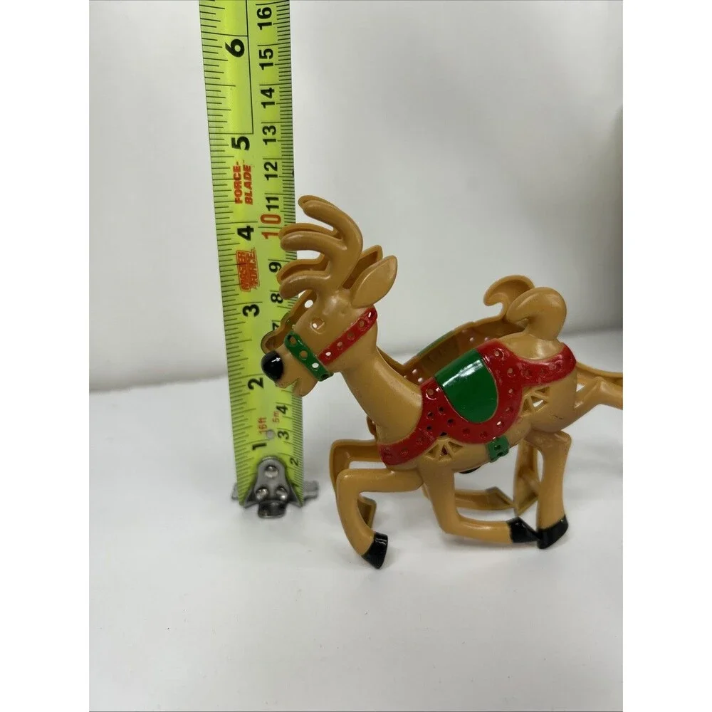 12 JSNY Reindeer Christmas Light Cover Plastic Harness Saddle Kitschy Vtg